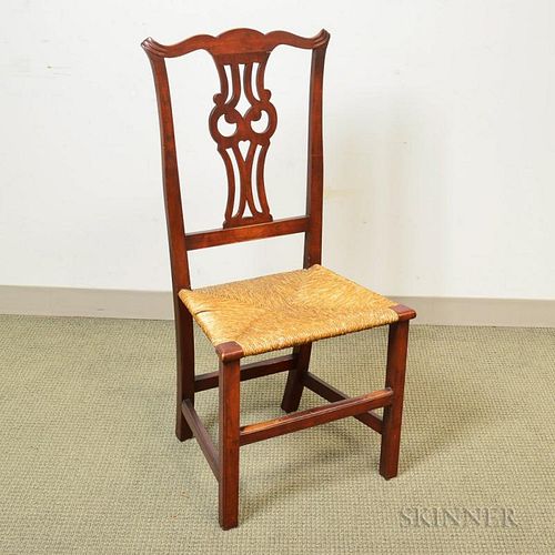 Chippendale Stained Maple Side Chair, New England, 18th century, ht. 41, seat ht. 17 3/4 in.
