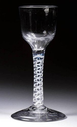 FREE-BLOWN OPAQUE-TWIST STEM WINE GLASS