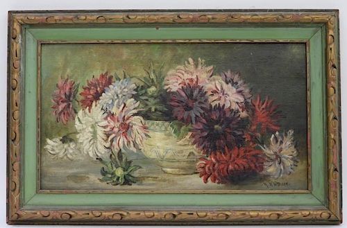 Mary Wood Whittaker O/C Floral Still Life Painting