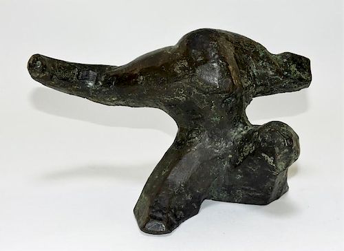 European Expressionist Bronze Sculpture of a Torso