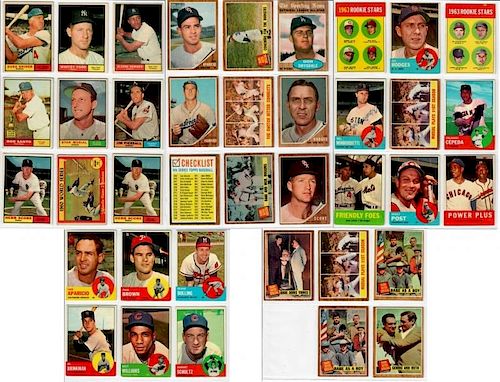 38PC 1961-1963 Topps Baseball Trading Cards