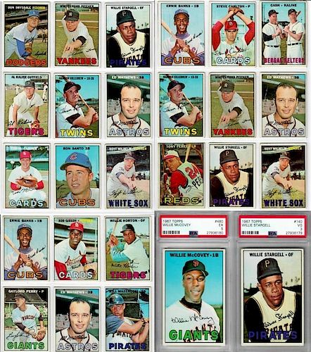 26PC 1967 Topps Baseball Trading Cards PSA Graded