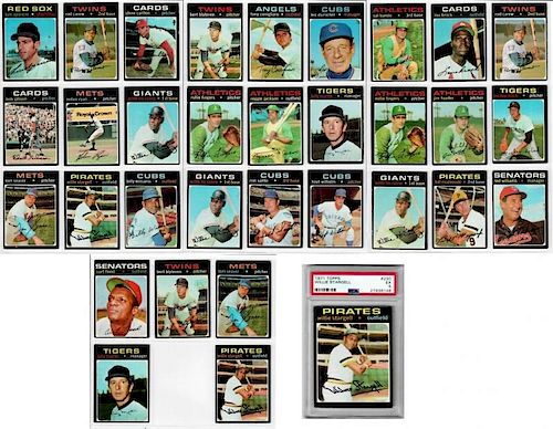 33PC 1971 Topps Baseball Trading Cards