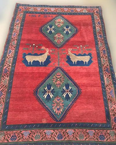 Oriental Directional Carpet with Stags