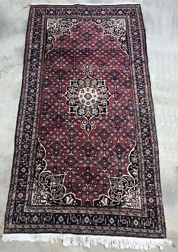 Kashan Center Hall Carpet with Red Field