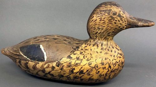 Carved Hen Duck Decoy