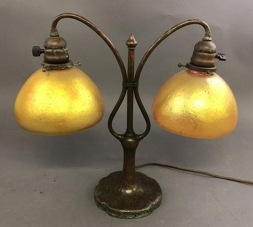 Tiffany Style Lamp with Favrile Glass Shades