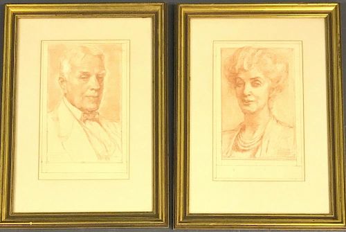 Two Framed and Matted Violet Oakley Portraits
