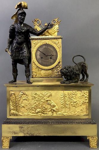 Very Fine Gilt Bronze French Clock