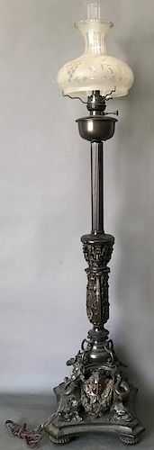 Fine French Bronze Standing Floor Lamp