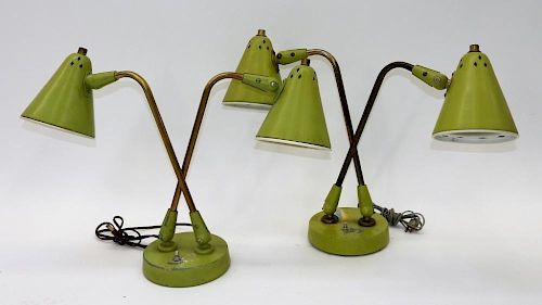 PR Art Specialty Co. MCM Twin Gooseneck Lamps