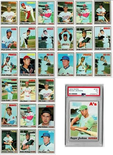 28PC 1970 Topps Baseball Trading Cards Jackson PSA