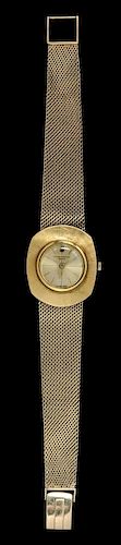 A Yellow Gold Wristwatch, Baume & Mercier,