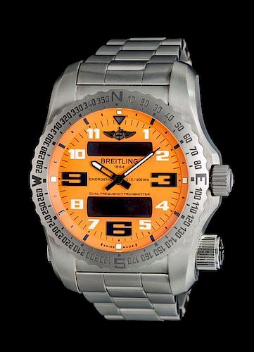 * A Titanium Dual Digital-Analog 'Emergency II' Wristwatch, Breitling, Circa 2017,