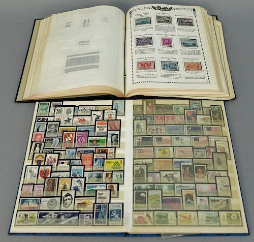 Two stamp albums of American stamps.