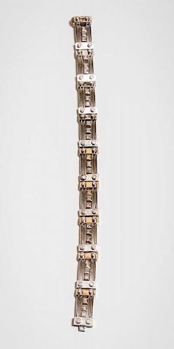 Men's/Women's Diamond 18 K Gold Bracelet