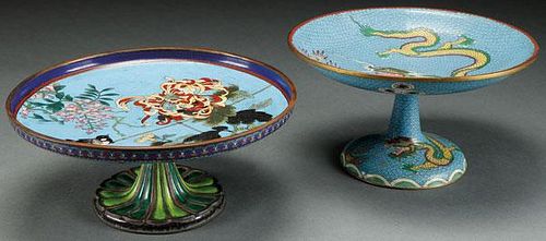 A PAIR OF VINTAGE CHINESE CLOISONNÉ ENAMELED