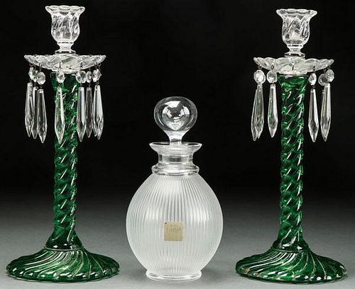 A FRENCH LALIQUE AND BACCARAT GROUP