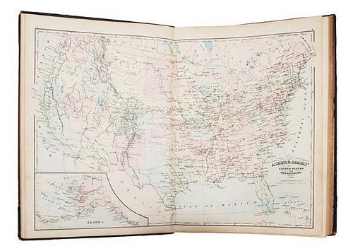 [ATLASES] ASHER & ADAMS. New Statistical and Topographical Atlas of the United States. New York, 1872.