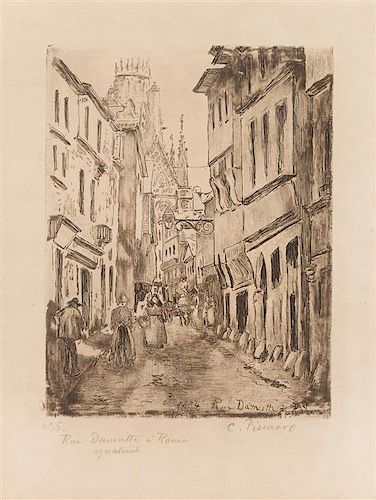 Camille Pissarro, (Danish-French, 1830-1903), Rue Damiette, a Rouen, 1884