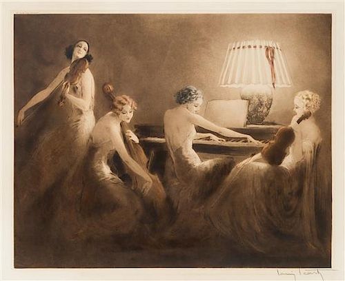 Louis Icart, (French, 1888-1950), Melody Hour, 1934