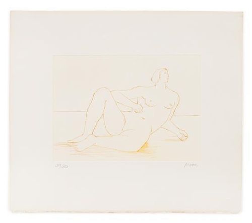 Henry Moore, (British, 1898-1986), Reclining Nude I, 1978