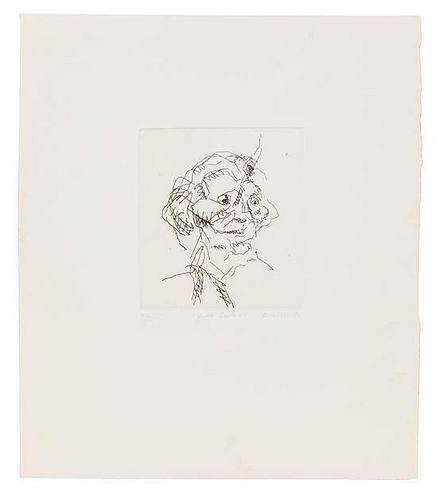 Frank Auerbach, (British, b. 1931), Gerda Boehm (from Six Etchings of Heads), 1980