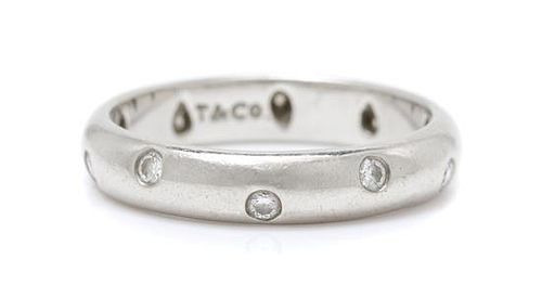 A Platinum and Diamond Eternity Band, Tiffany &Co., 4.30 dwts.