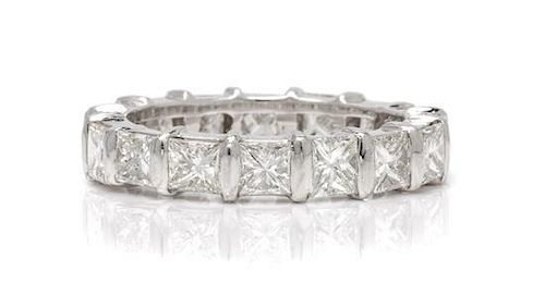 A Platinum and Diamond Eternity Band, 4.60 dwts.