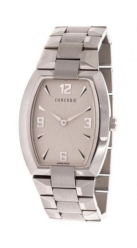 A Stainless Steel 'La Scala' Wristwatch, Concord, 75.80 dwts.