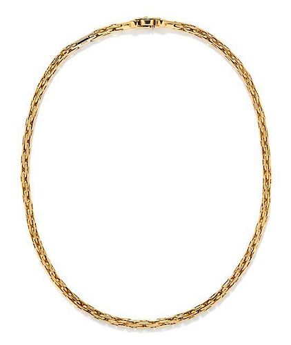 An 18 Karat Yellow Gold Fancy Chain Necklace, Baraka, 40.30 dwts.