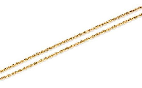 A Yellow Gold Longchain Necklace, 21.10 dwts.