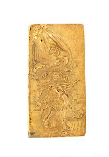 * A Yellow Gold Dancer Motif Brooch, 5.65 dwts.