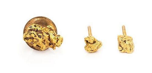 A Collection of Gold Nugget Jewelry, Circa 1959, 2.70 dwts.