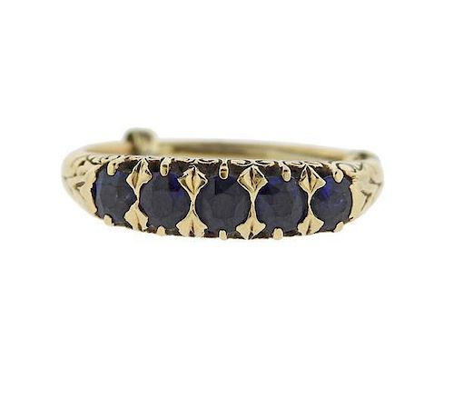 Antique T. B. Starr 18k Gold Sapphire Ring