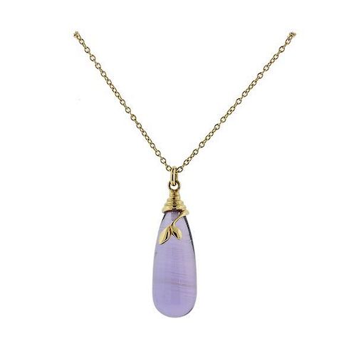 Tiffany &amp; Co Picasso 18k Gold Amethyst Pendant Necklace