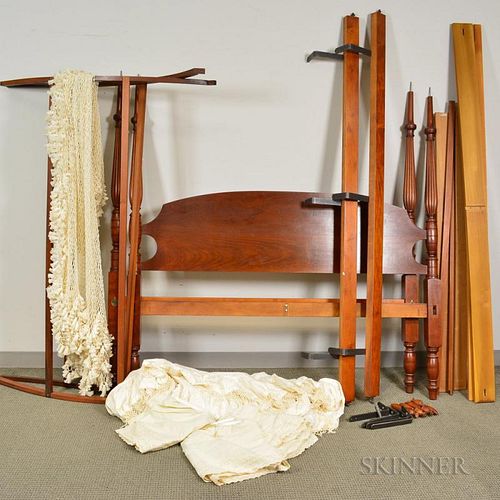Federal-style Carved Cherry Tester Bed.