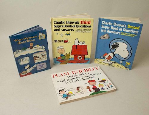 Four Charles Schulz Autographed Books