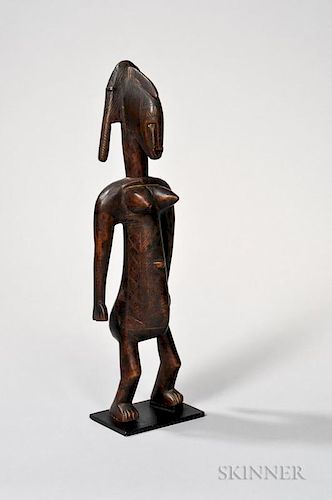 Bamana Carved Wood Female Figure