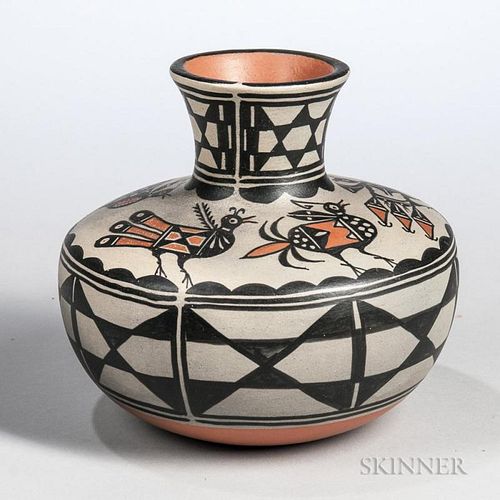 Contemporary Painted Pottery Bowl