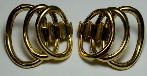 JEWELRY. Italian 18kt Gold Multi Tier Earrings.