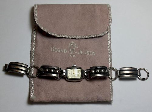 Signed Georg Jensen Ladies Wristwatch. sold at auction on 3rd December | Bidsquare