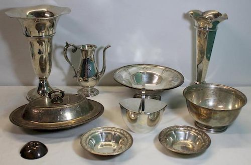 STERLING. Assorted Grouping of Silver Hollow Ware.