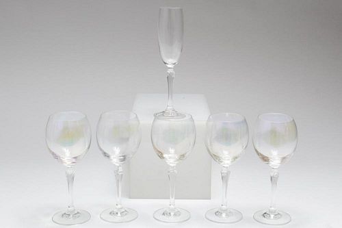 Iridescent Luster Bar Glasses, Group of 6