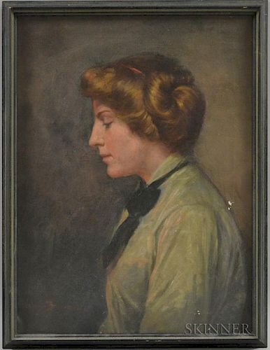 Jennie Augusta Brownscombe (American, 1850-1936)      Portrait of Ethel Whitmore Harway (1886-1973)