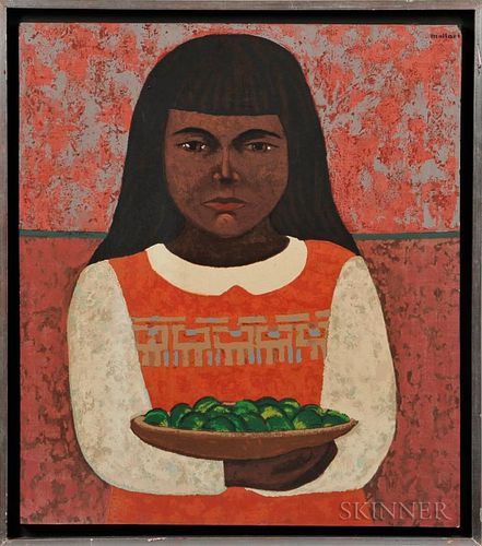 Mario Miguel Mollari (Argentinian, 1930-2010)      Girl with Fruit