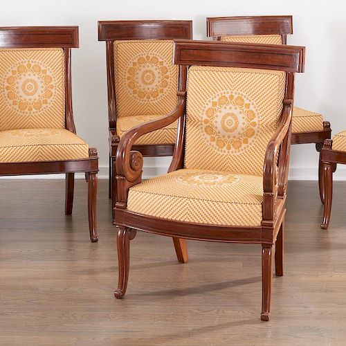 Set (10) Charles X dining chairs by J.J. Werner