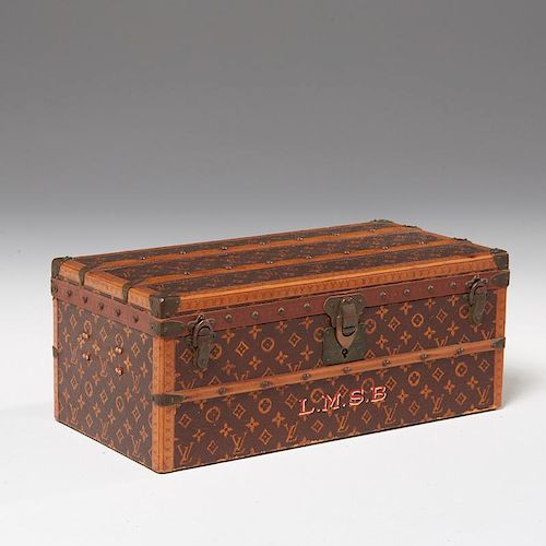 Rare Louis Vuitton "Malle Fleurs" miniature trunk