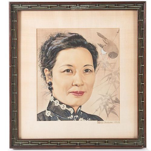Boris Chaliapin, Madame Chiang Kai-shek watercolor