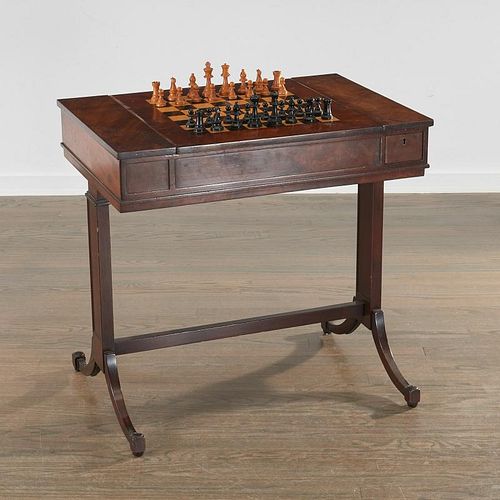Regency style mahogany games table